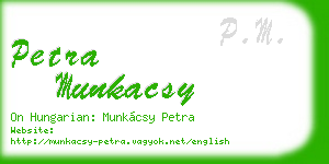 petra munkacsy business card