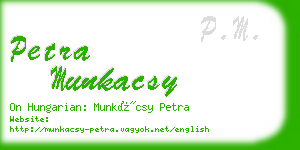 petra munkacsy business card